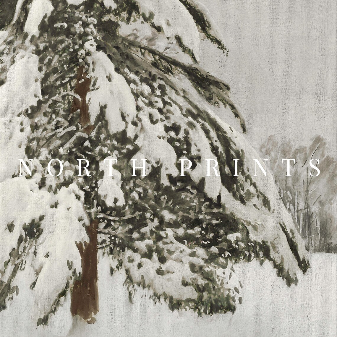 Country Christmas Snowy Pine Tree Forest Poster - Image 3