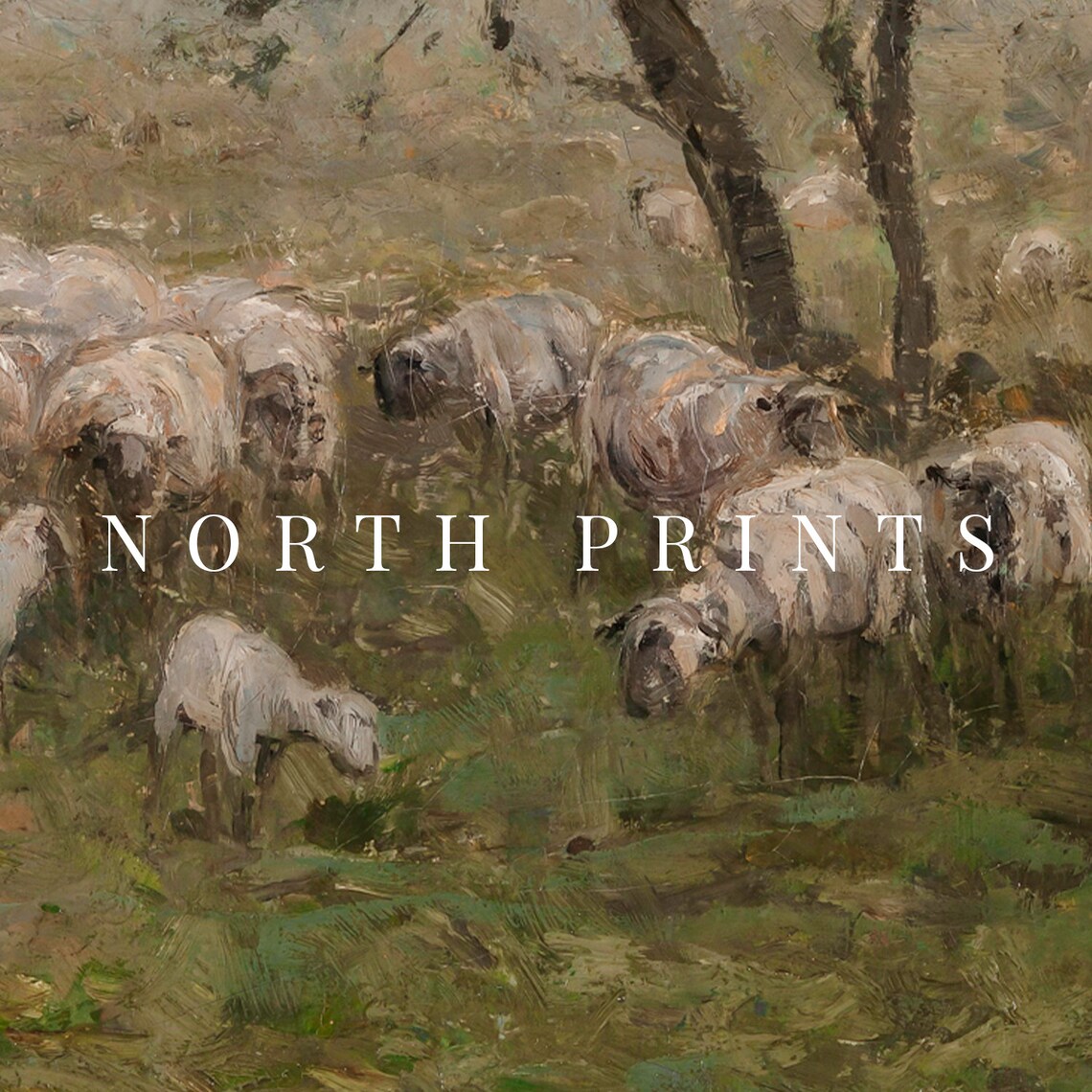 Sheep Oil Painting Vintage Farm Animal Art Print - Image 3