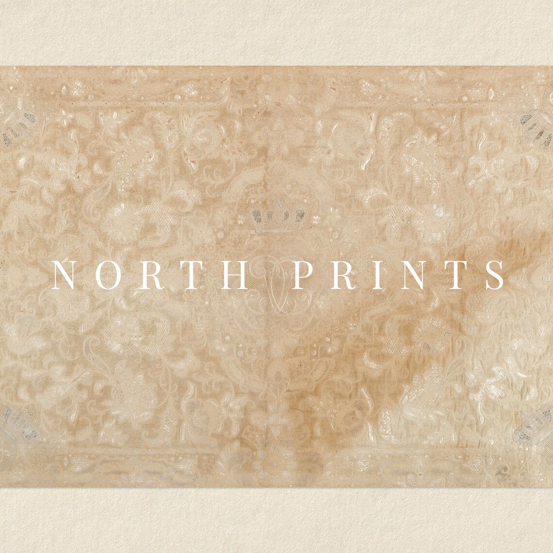 Antique Tapestry Neutral Horizontal Textile Art Print - Image 2