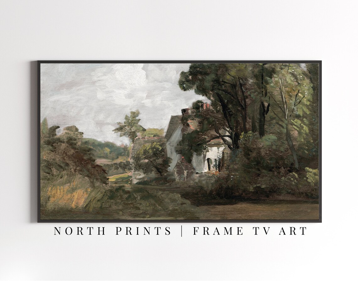 Summer Cottage Landscape Painting, Farmhouse Art Print - Image 2
