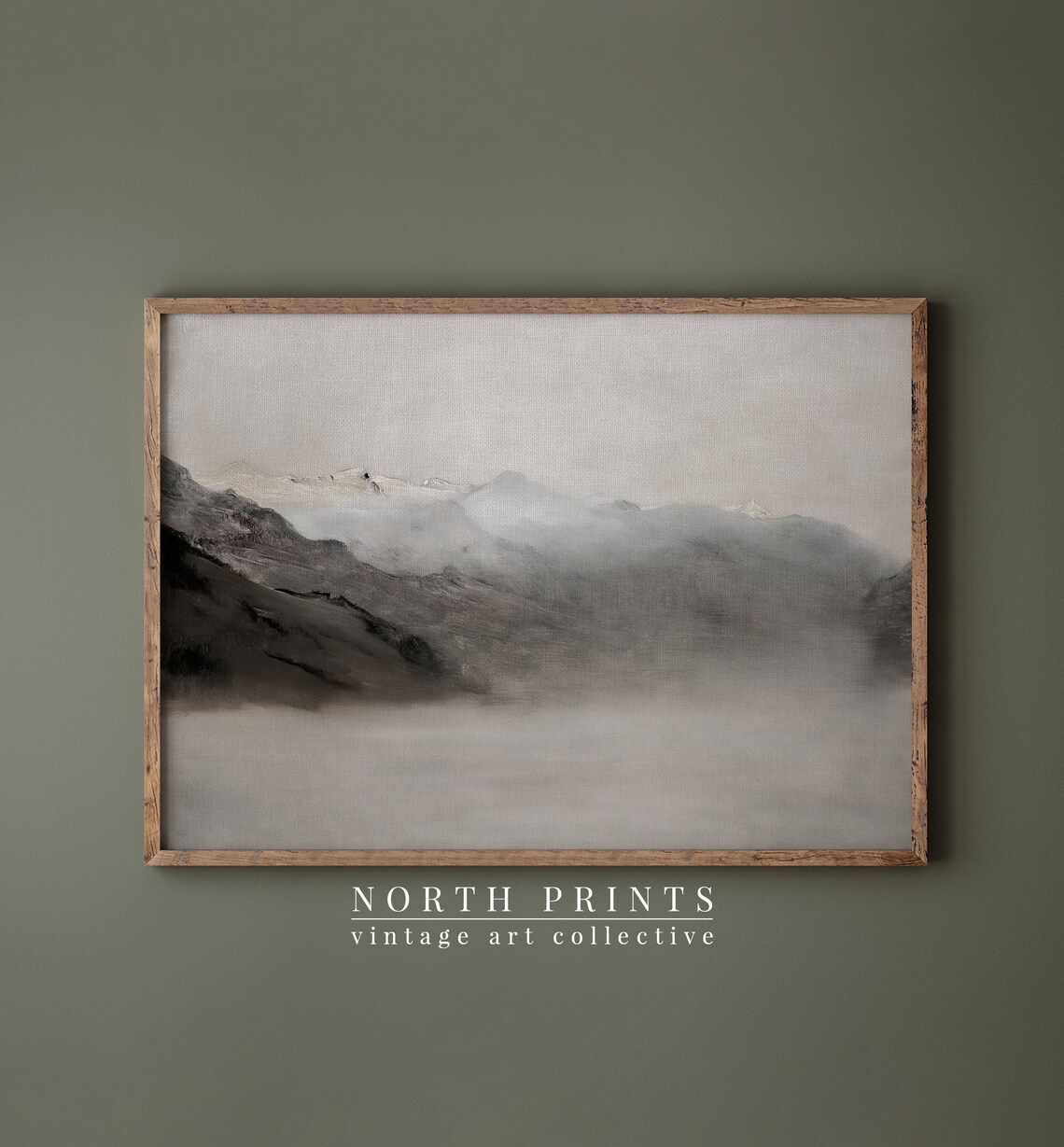 Muted Neutral Mountain Vintage Rustic Alpine Decor - Image 3