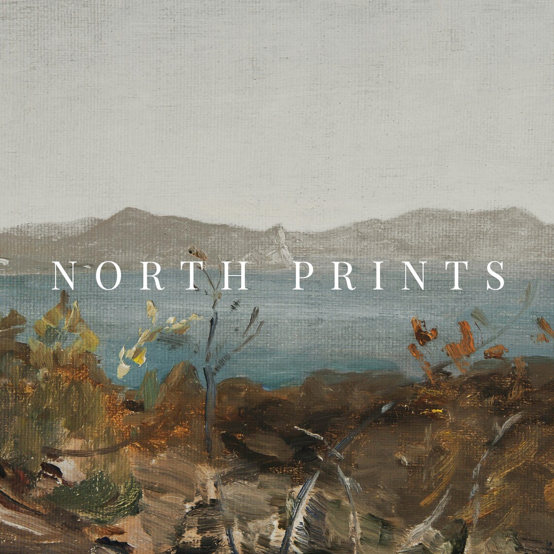 Rustic Lake Vintage Coastal Art Print, Antique Oil Style - Image 2