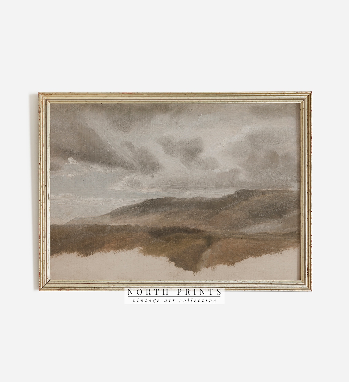 Muted Landscape Painting Poster, Vintage Rustic Decor - Image 2