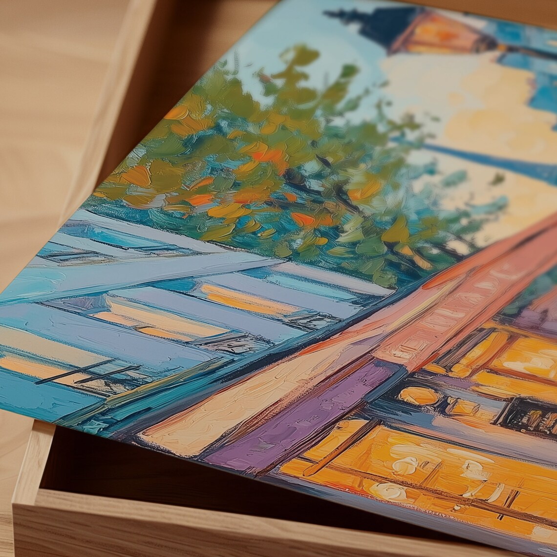Streets Of Paris At Night, Oil-Painting Art Print - Image 2