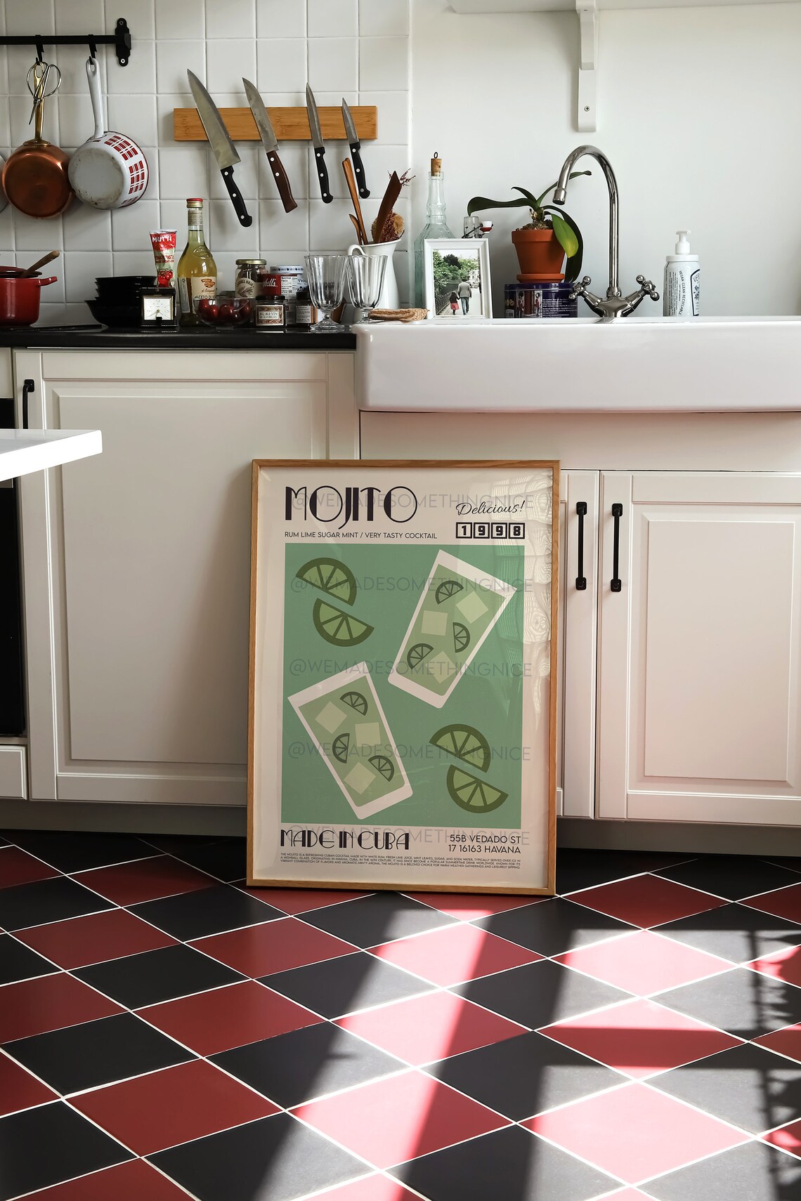 Mojito Poster, Modern Kitchen Cocktail Art Print - Image 3