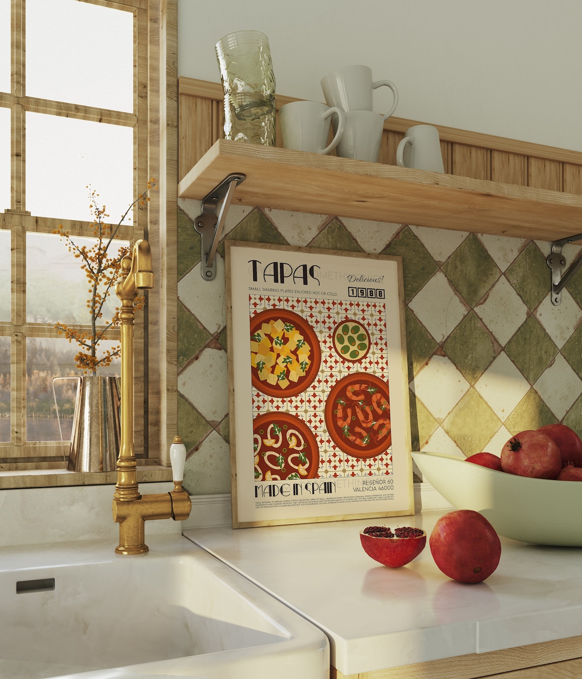 Tapas Retro Kitchen Poster, Spain Food Art - Image 5