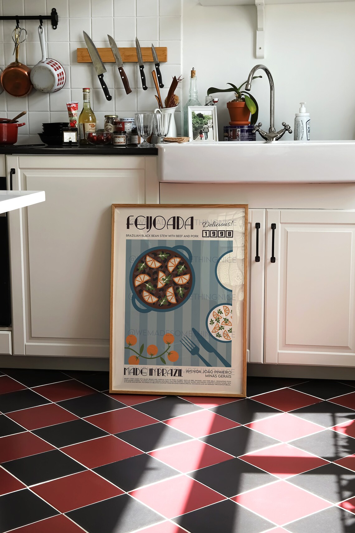 Portuguese Feijoada Retro Pop Art Kitchen Print - Image 3