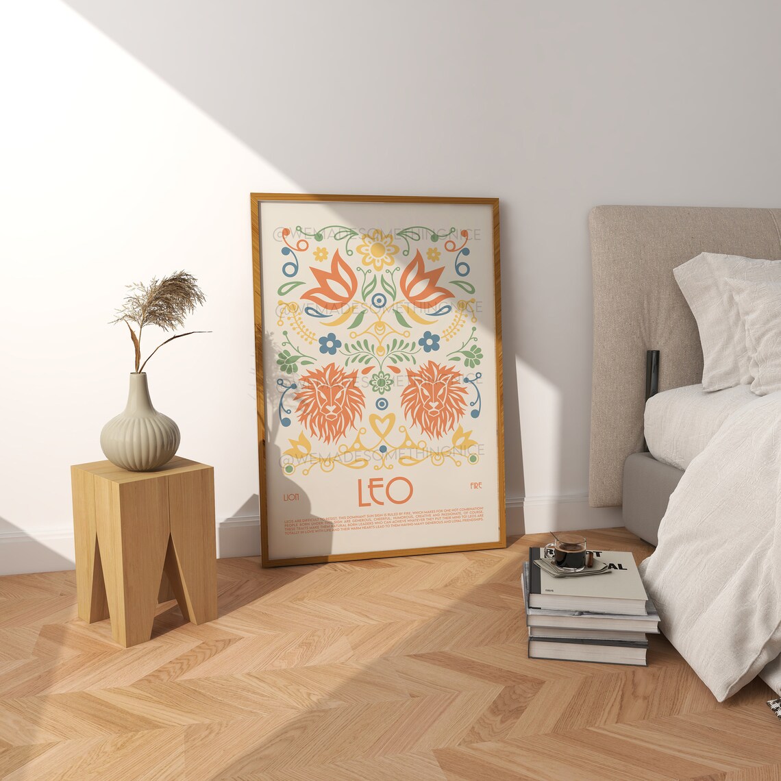 Leo Horoscope Poster, Boho Astrological Art Print - Image 3
