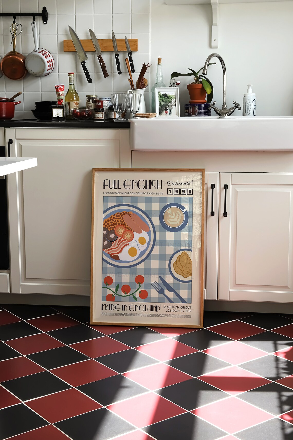 Full English Breakfast Retro Kitchen Art Poster - Image 3