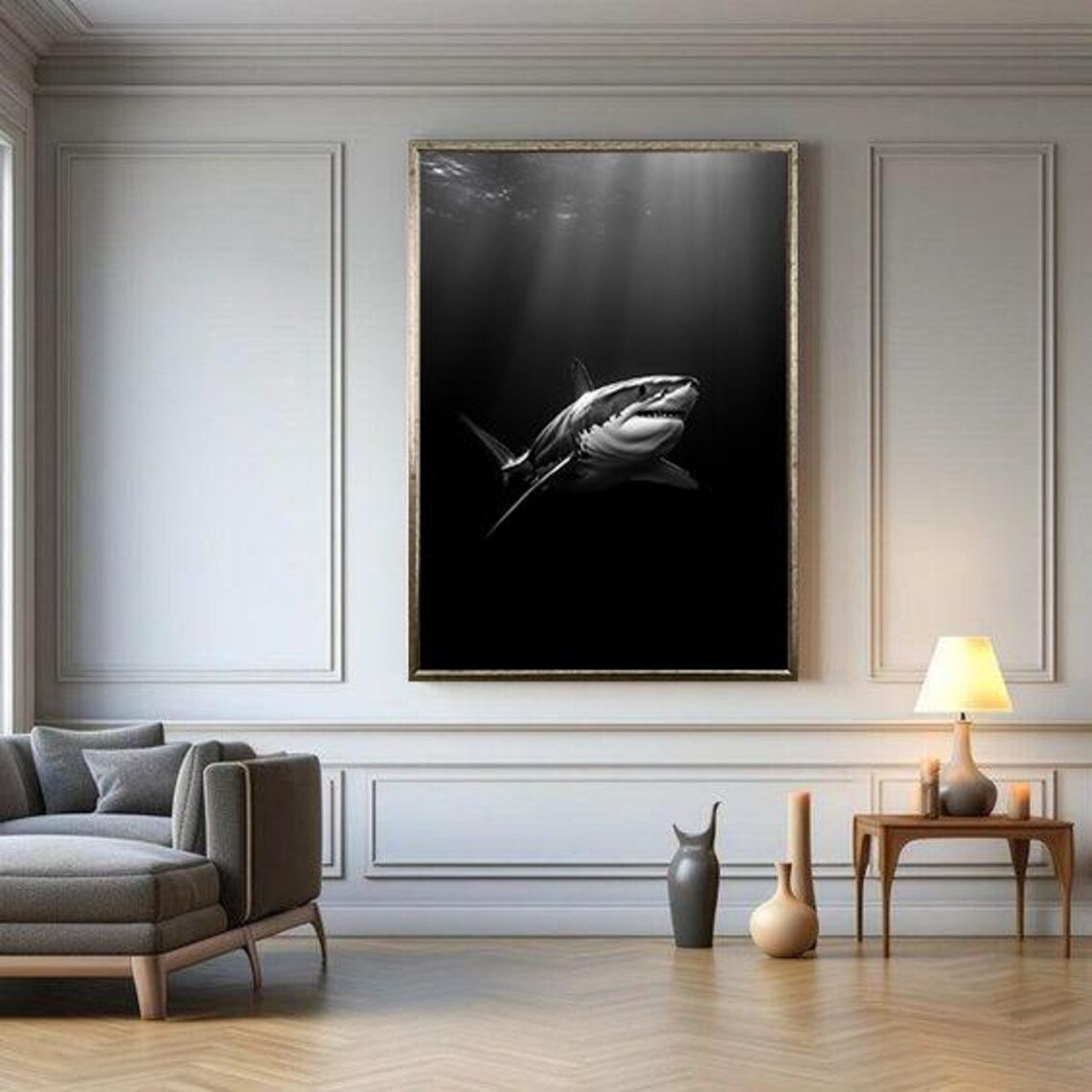 Shark Wall Art, Killer Shark Poster - Image 3