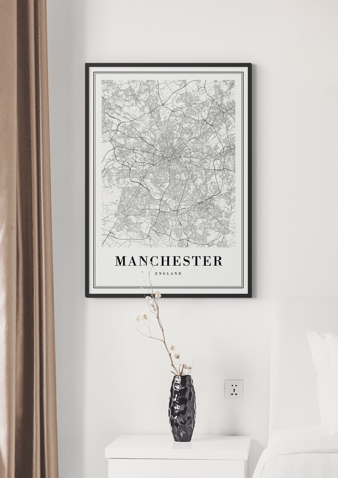 Manchester England Map Print, Black and White Map Art - Image 3