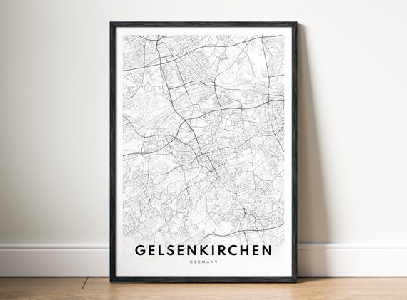 Gelsenkirchen Map Poster, Germany Sketch