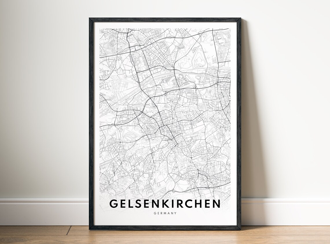 Gelsenkirchen Map Poster, Germany Sketch