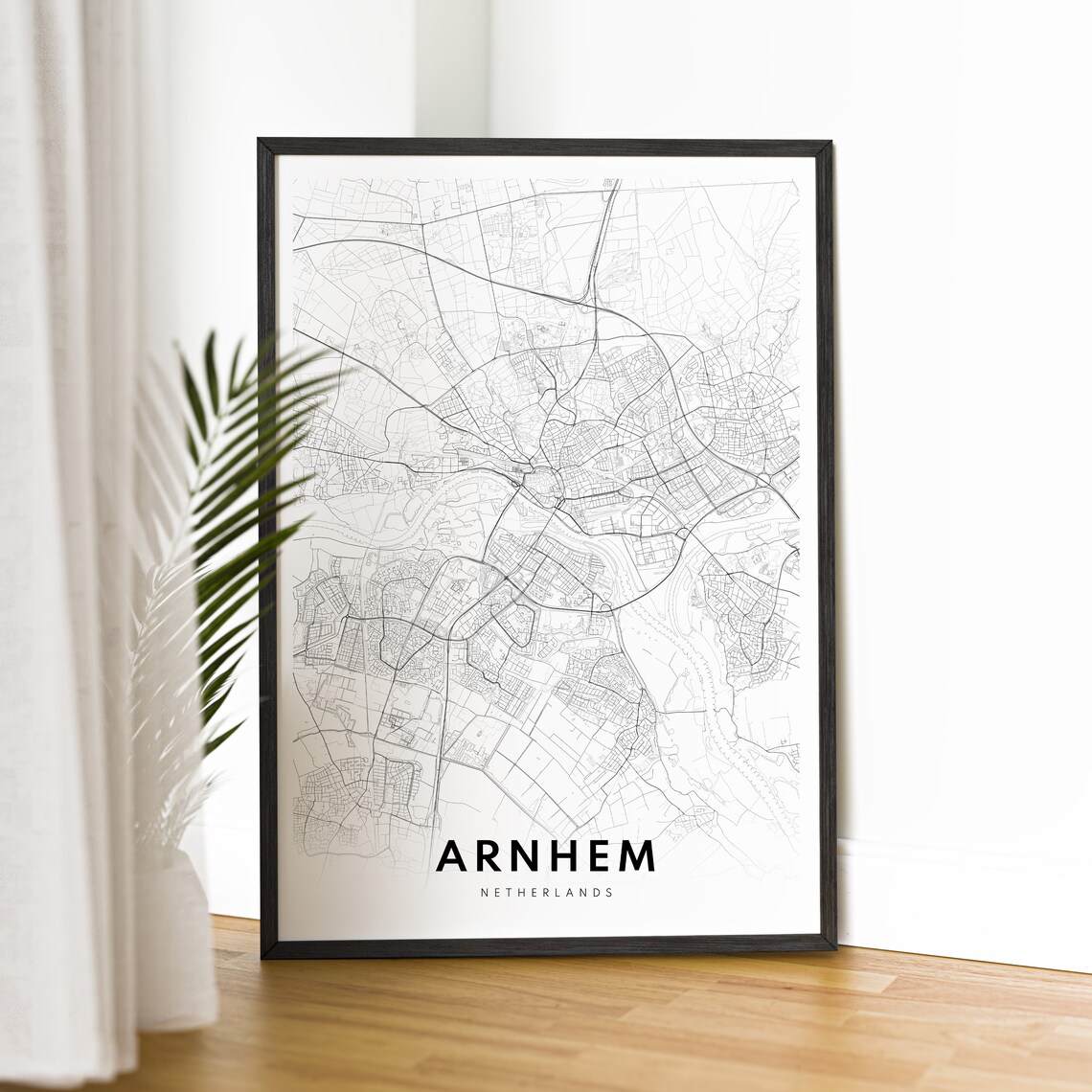 Arnhem Netherlands Minimalist City Street Map Line Art Poster - Image 2