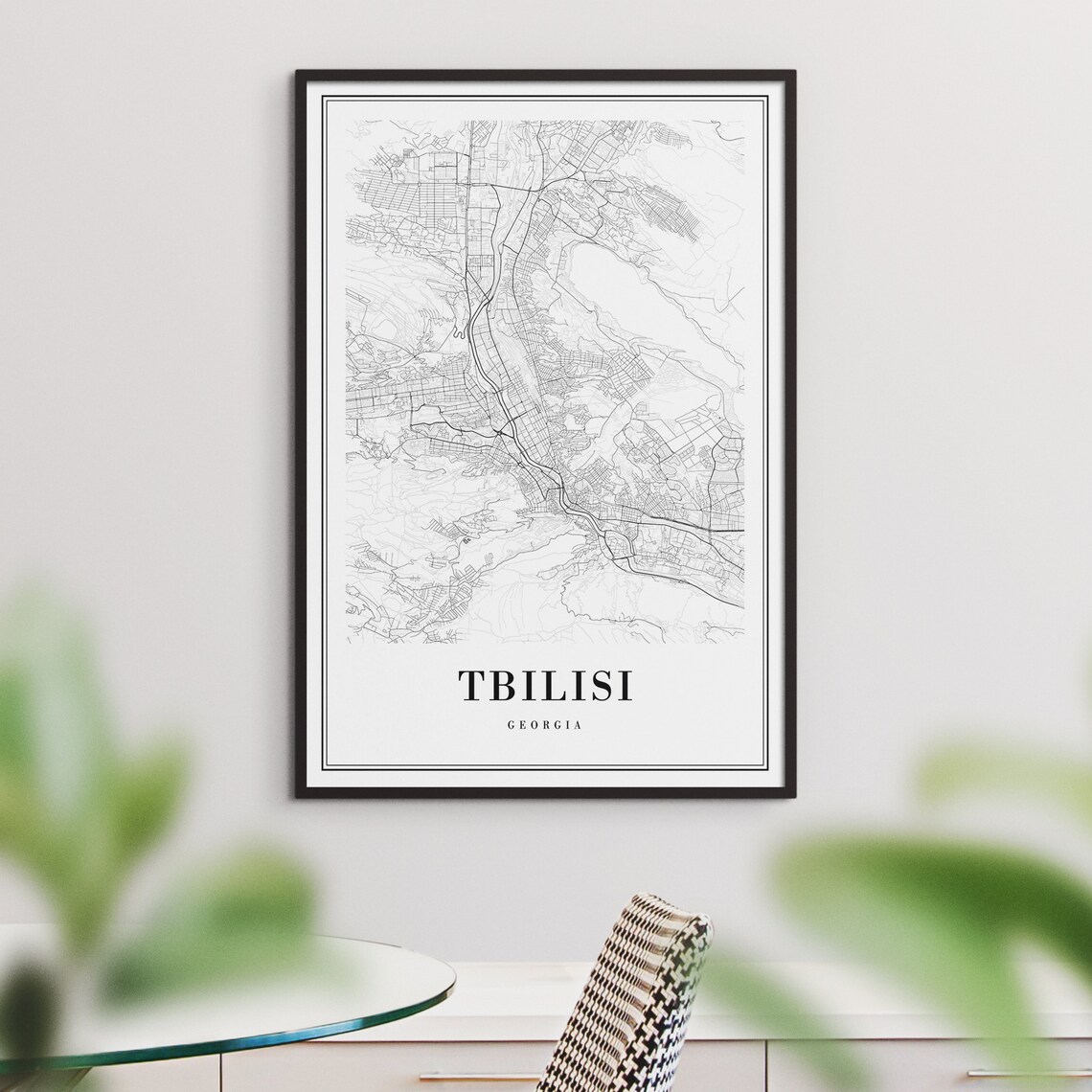 Tbilisi Georgia Caucasus Capital Minimalist City Street Map Poster - Image 3