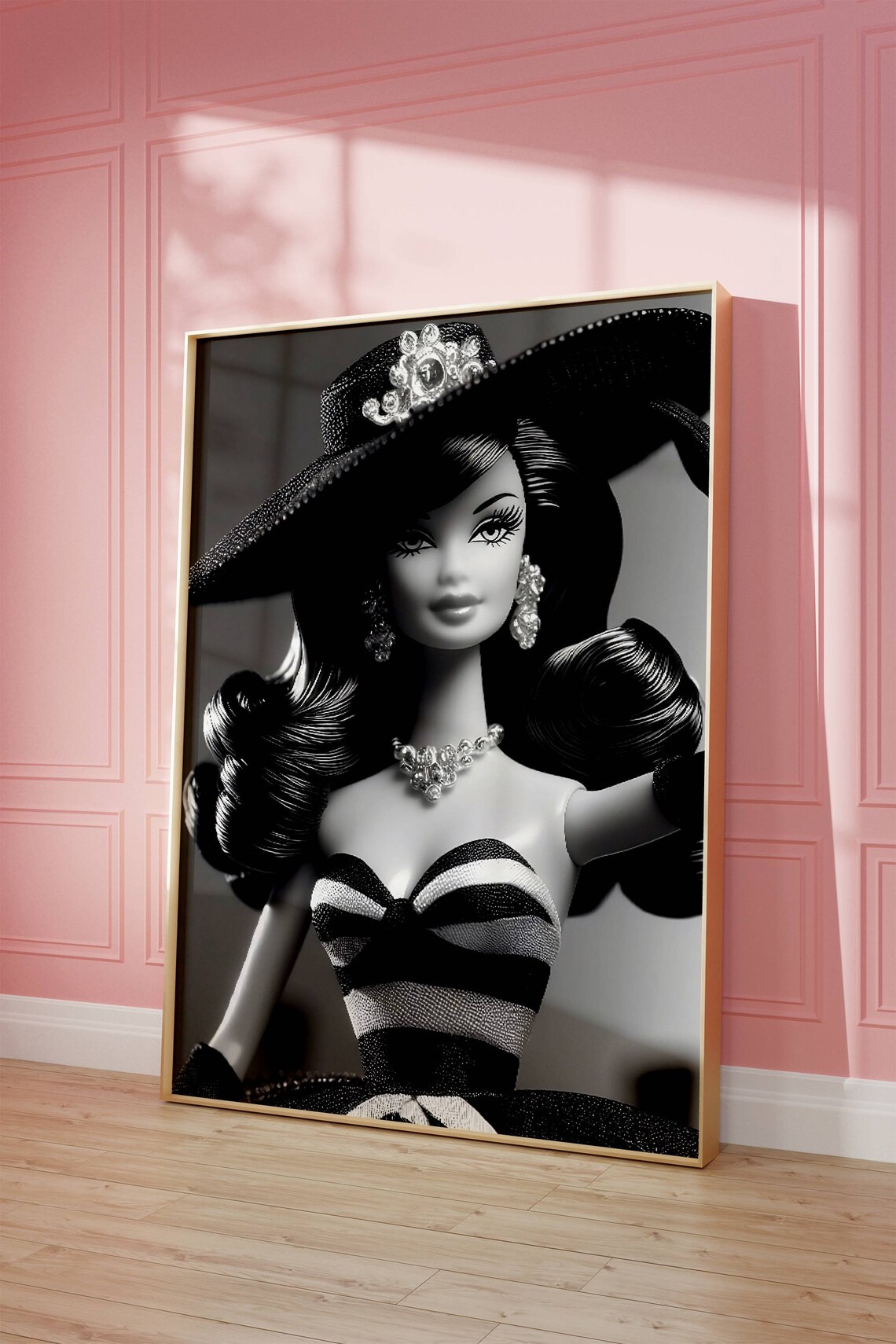Fashion Doll Art Print, Retro Barbie