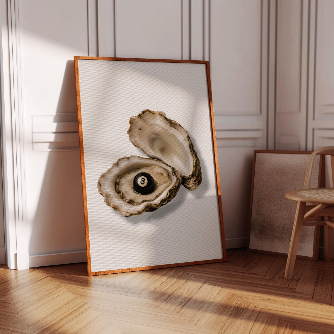 Eclectic Oyster Poster Print, Coastal Luxury Decor