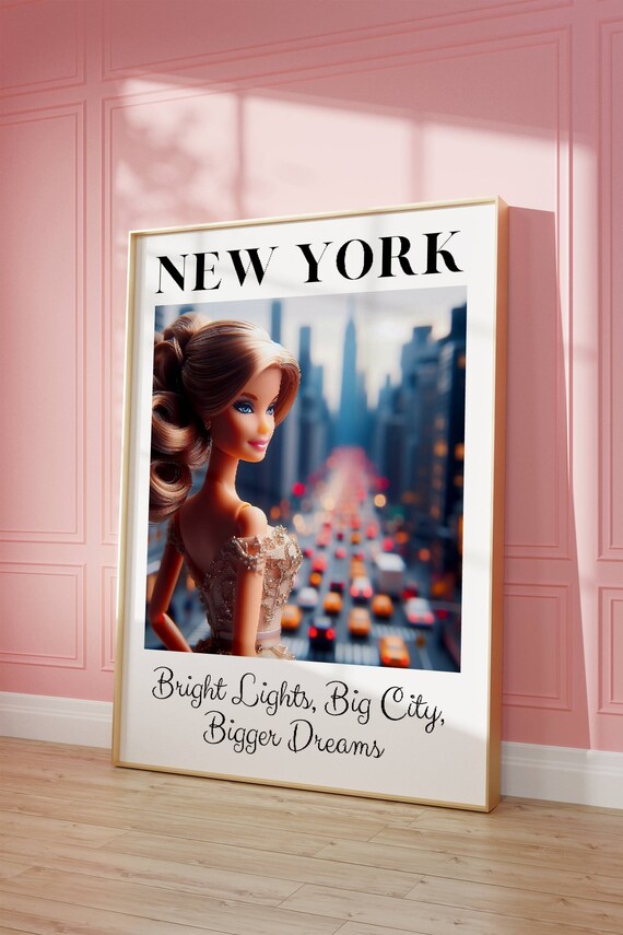 New York City Bright Lights Big Dreams Barbie Fashion Poster