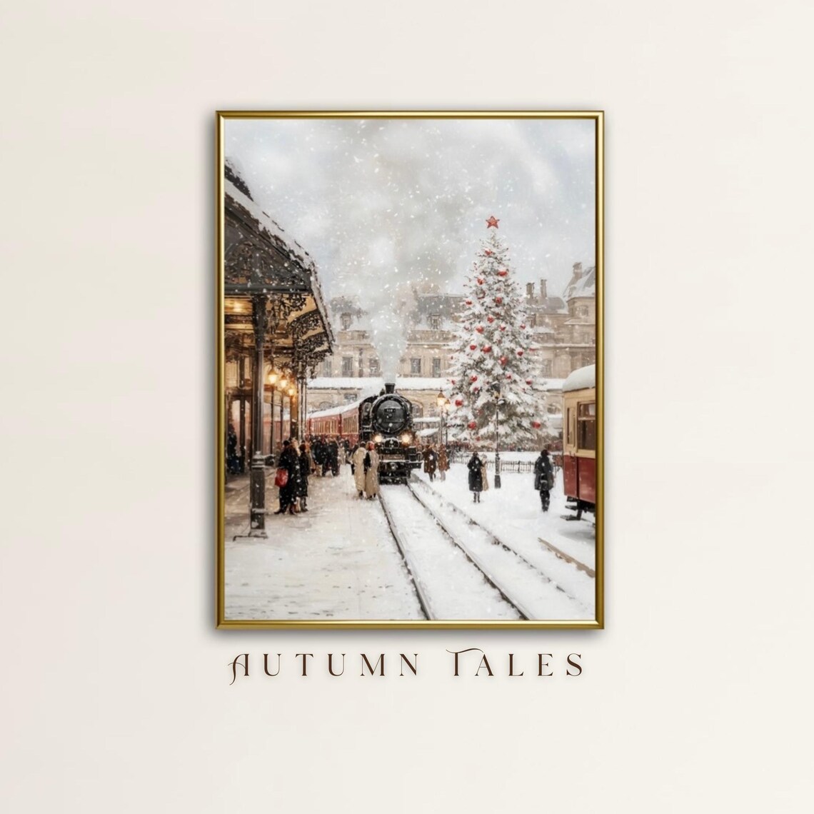 Orient Express Winter Wonderland, Vintage Art Print