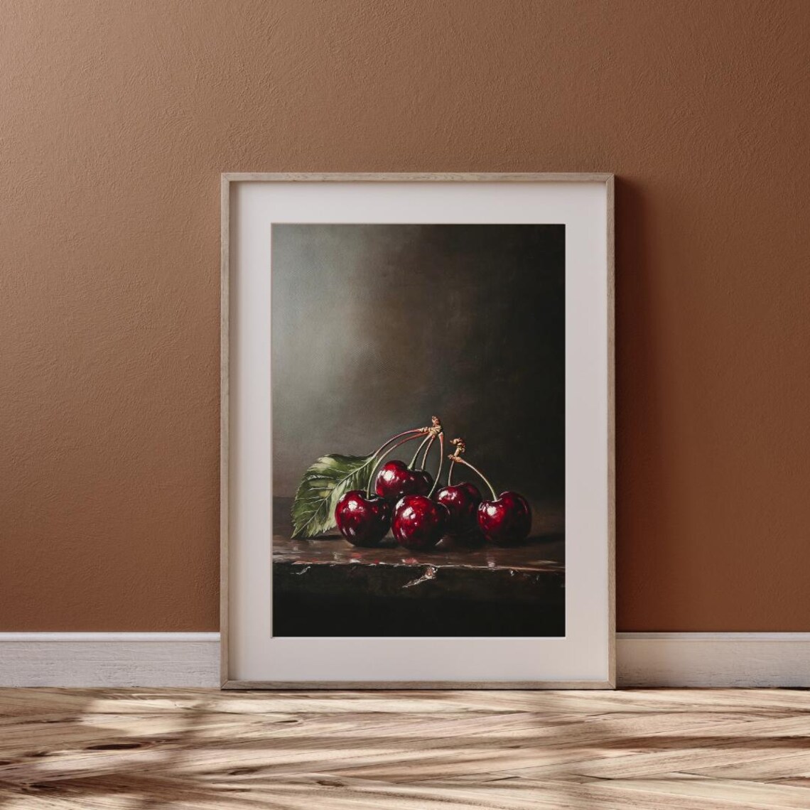 Moody Cherry Fruit Art Print, Rustic Farmhouse Kitchen - Image 6