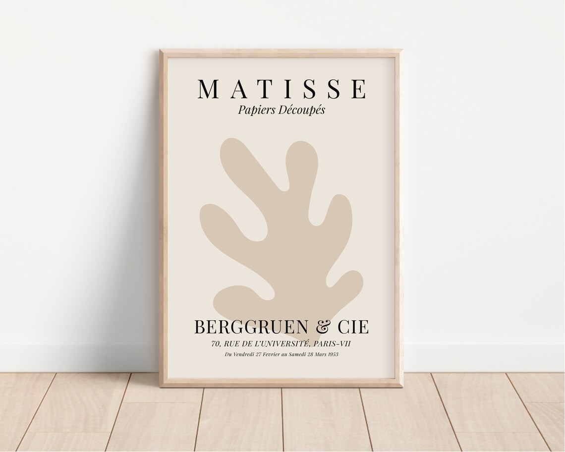 Matisse-Inspired Neutral Botanical Art Print - Image 3