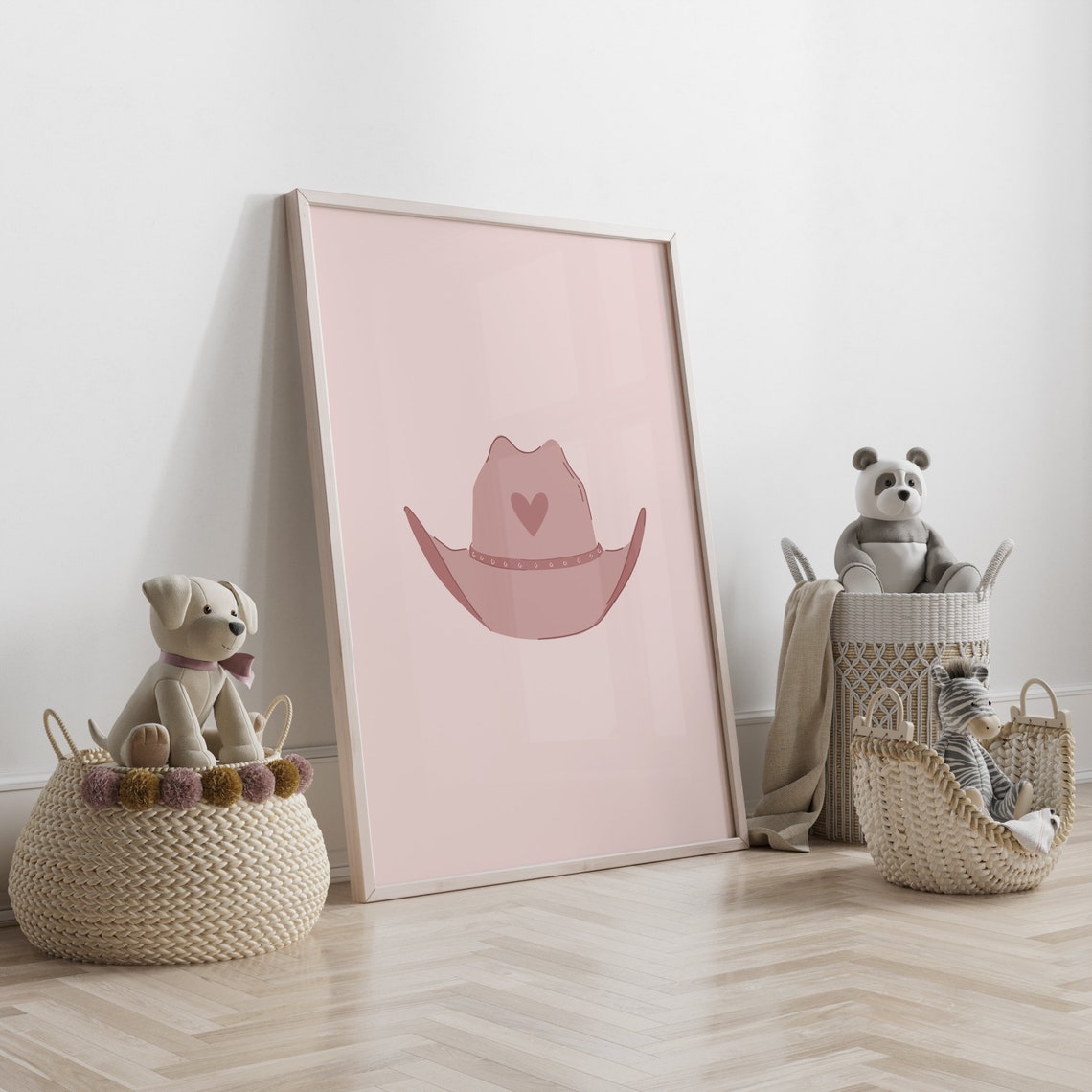 Cowgirl Hat Nursery Print Cowgirl Western Wall Art Pink Nursery Wall Art Western Nursery Print Cowgirl Wall Art Wall Art - Image 3