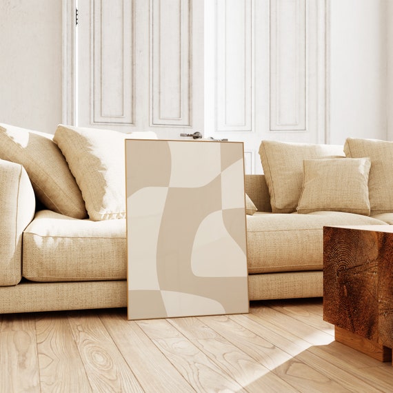 Neutral Beige Abstract Print Minimalist Wall Art Trendy Posters Neutral Wall Art Modern Aesthetic Print Beige Print Wall Art