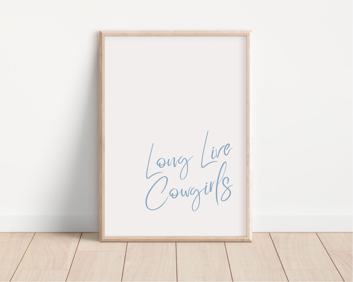 Long Live Cowgirls Print Western Art Print Cowboy Art Print Cowgirl Print Trendy Wall Art Retro Western Wall Art Wall Art - Image 3