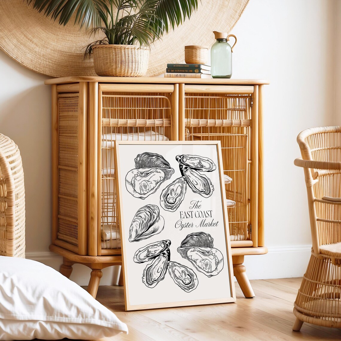 The East Coast Oyster Market Vintage Shell Line Art Kitchen Poster - Image 4