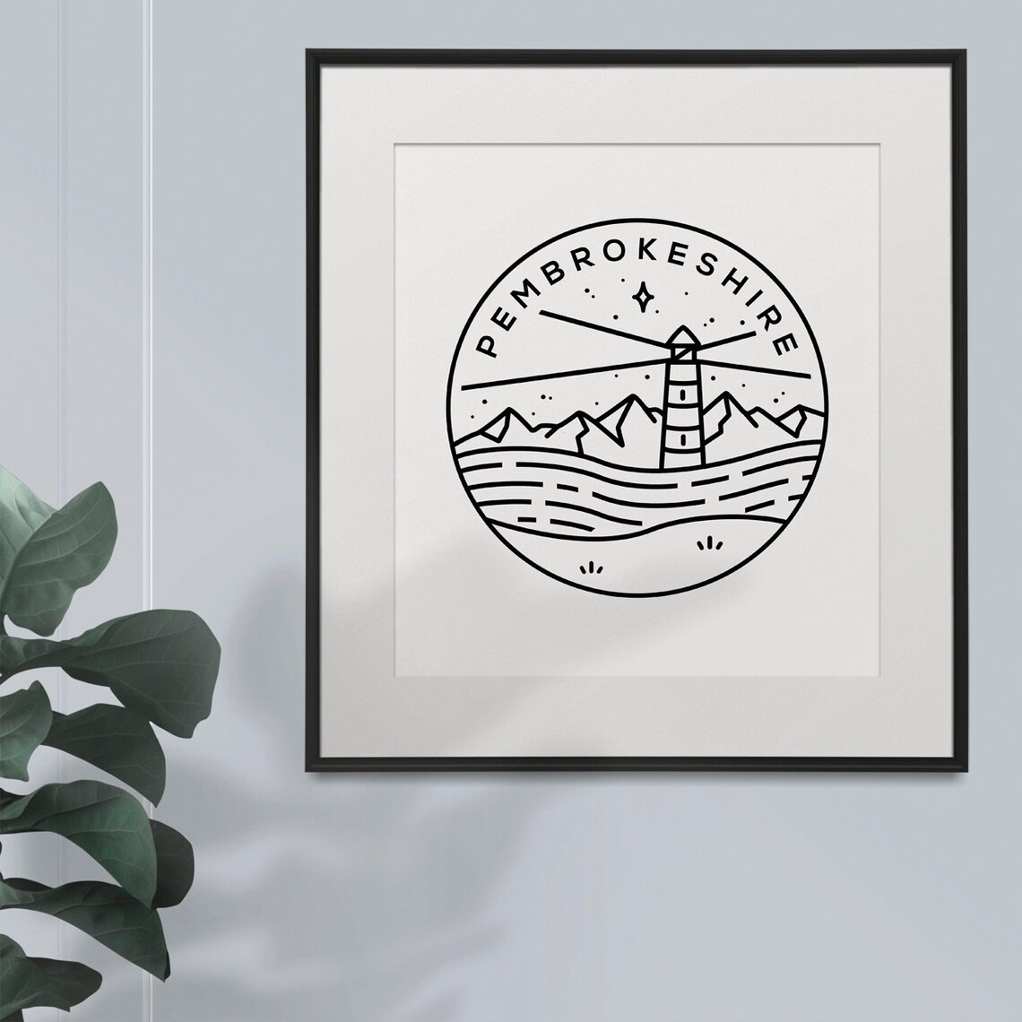Pembrokeshire Travel Poster, Wales Landscape Art Print - Image 2