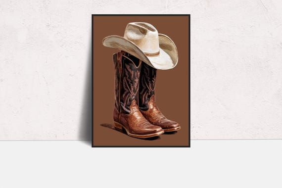 Cowgirl Boots Photography Print Country Western Home Decor
