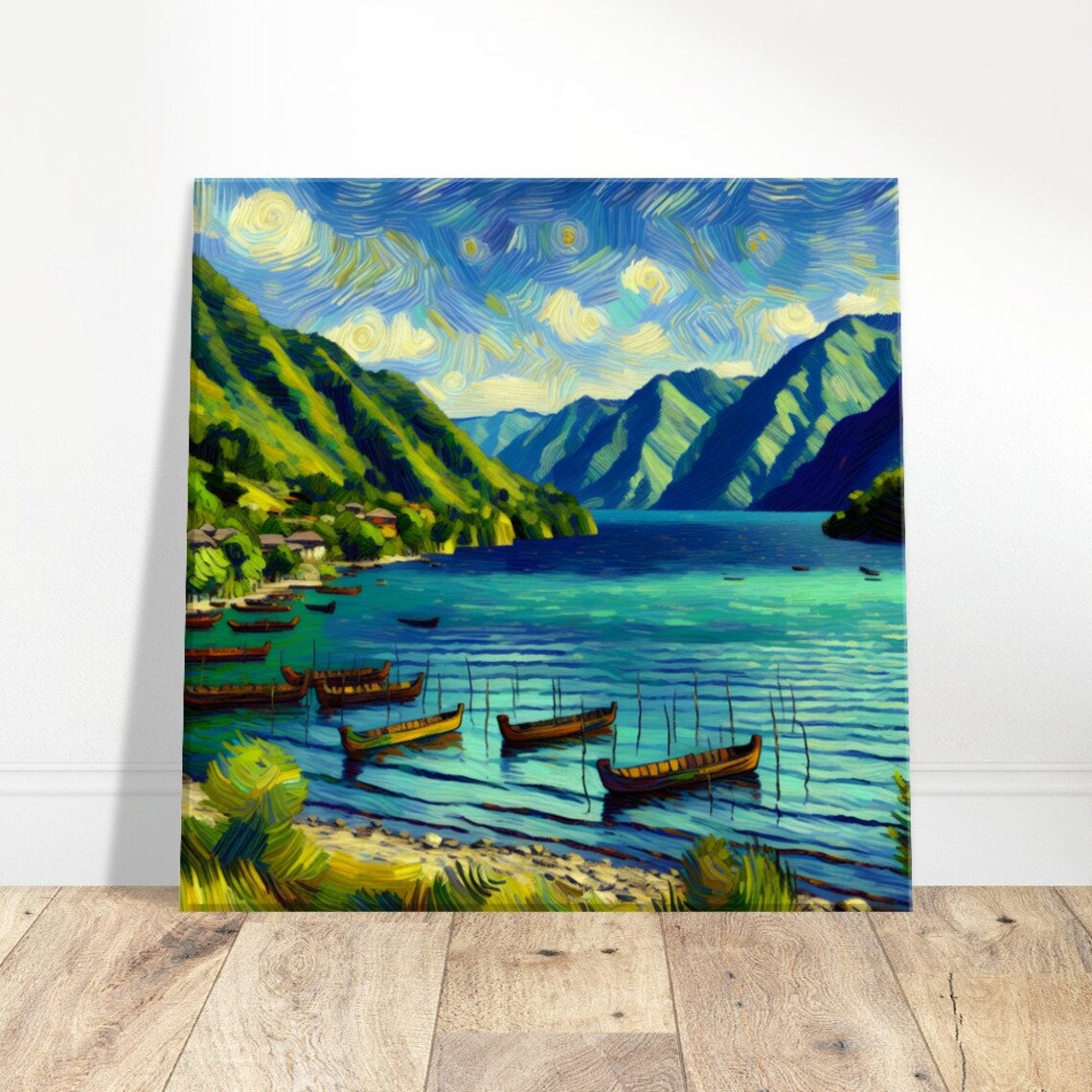 Lake Atitlan Tranquility, Impressionism Wall Art Print - Image 5