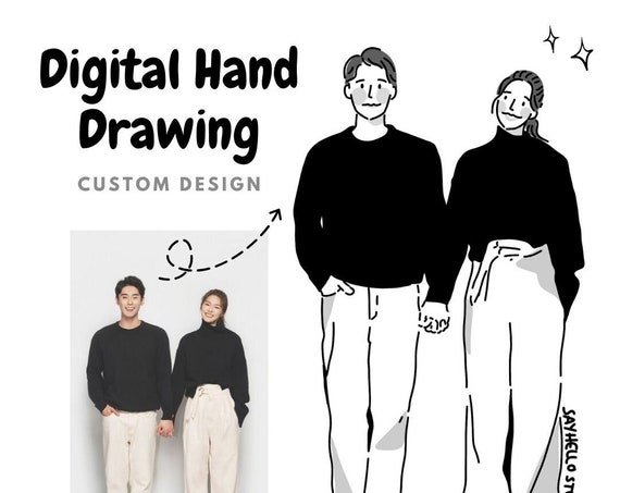 Custom Minimalist Couple Portrait One Line Drawing Family Illustration Custom Minimalist Drawing Custom Line Drawing Personalized Gift