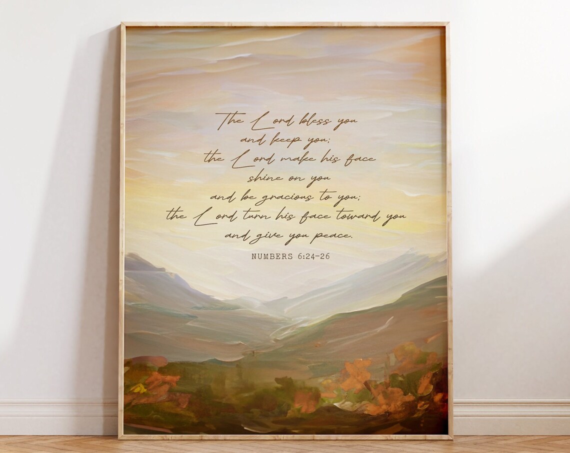 May The Lord Bless You Scripture Print, Christian Gift