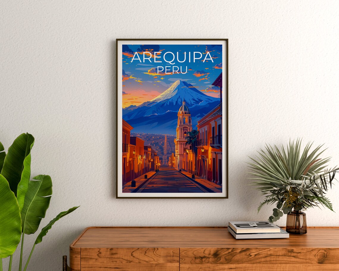 Arequipa Travel Poster, Peru City Wall Art Print - Image 3