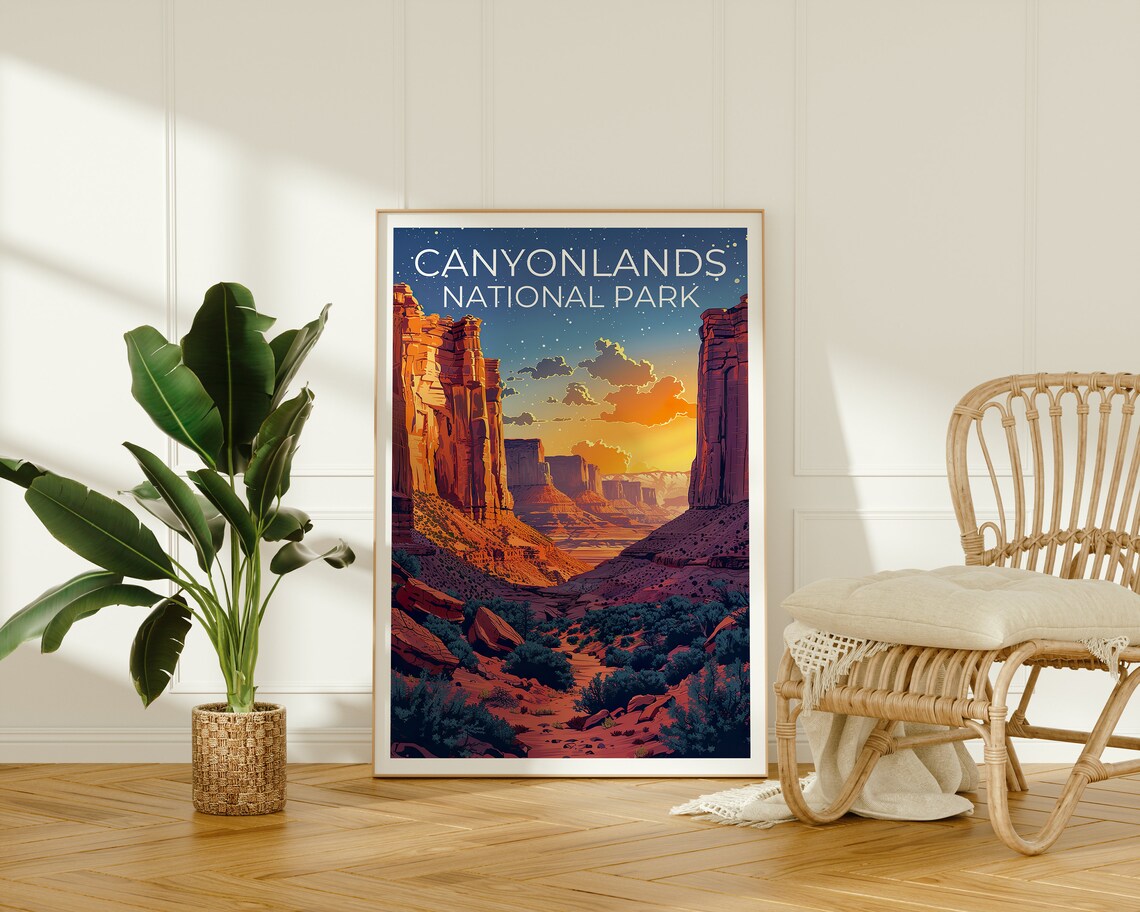 Canyonlands National Park Travel Poster, Utah Art - Image 2