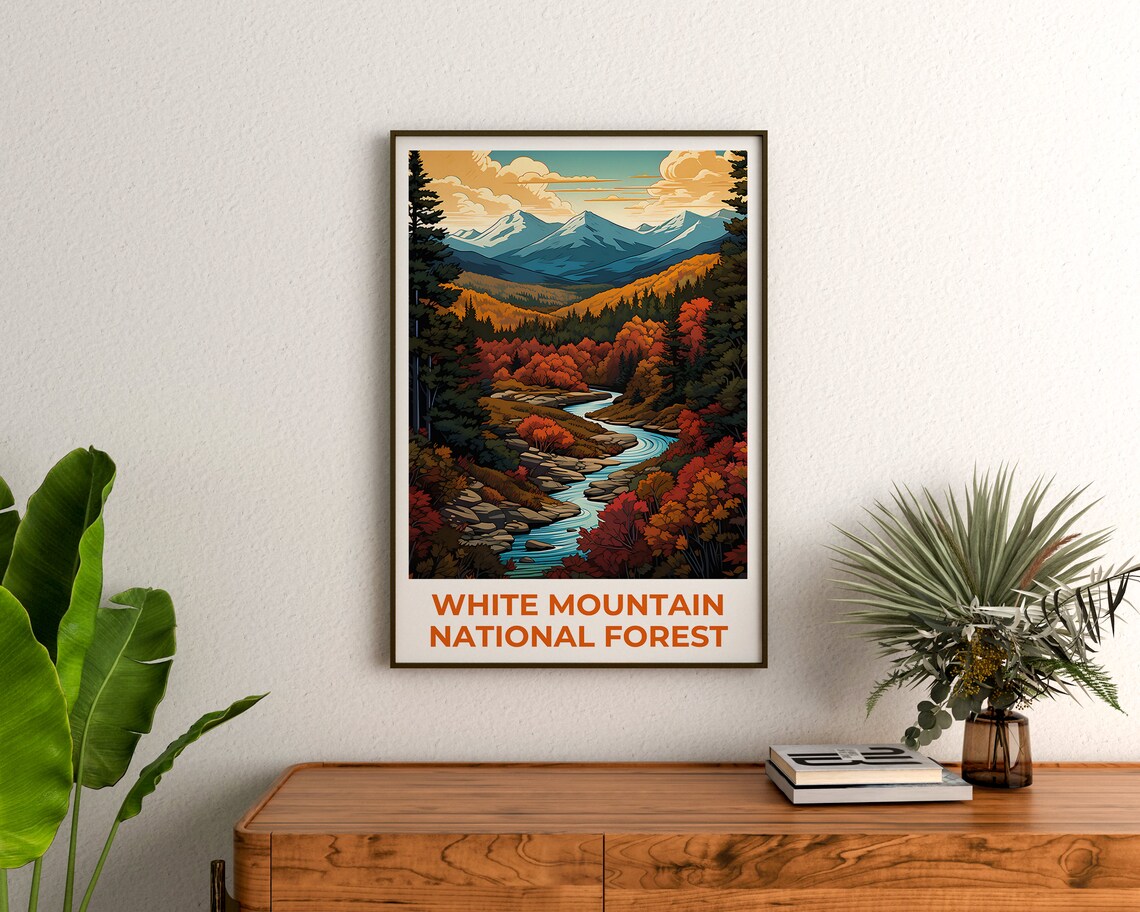White Mountain Forest Travel Poster, New Hampshire - Image 3