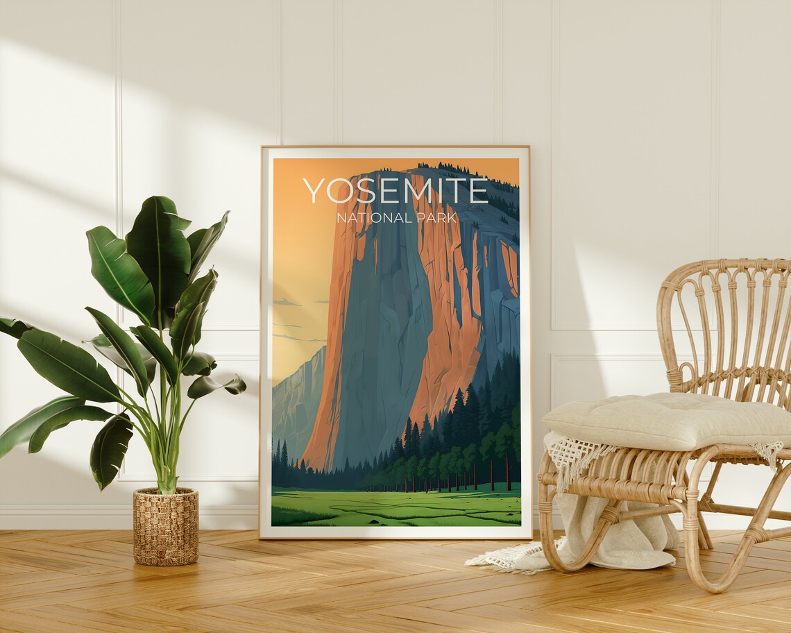 Yosemite Travel Poster, El Capitan, California - Image 2
