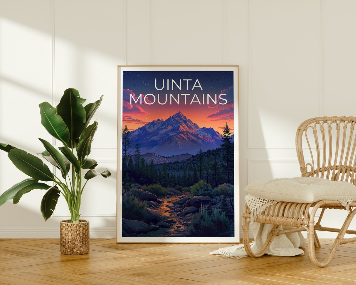 Uinta Mountains, Utah Mountain Travel Poster - Image 2