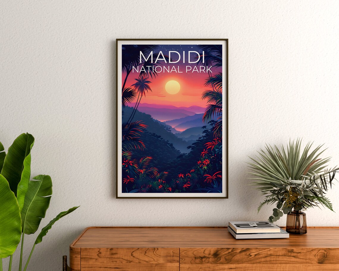 Madidi National Park Bolivia Jungle Sunset Valley Travel Poster - Image 3