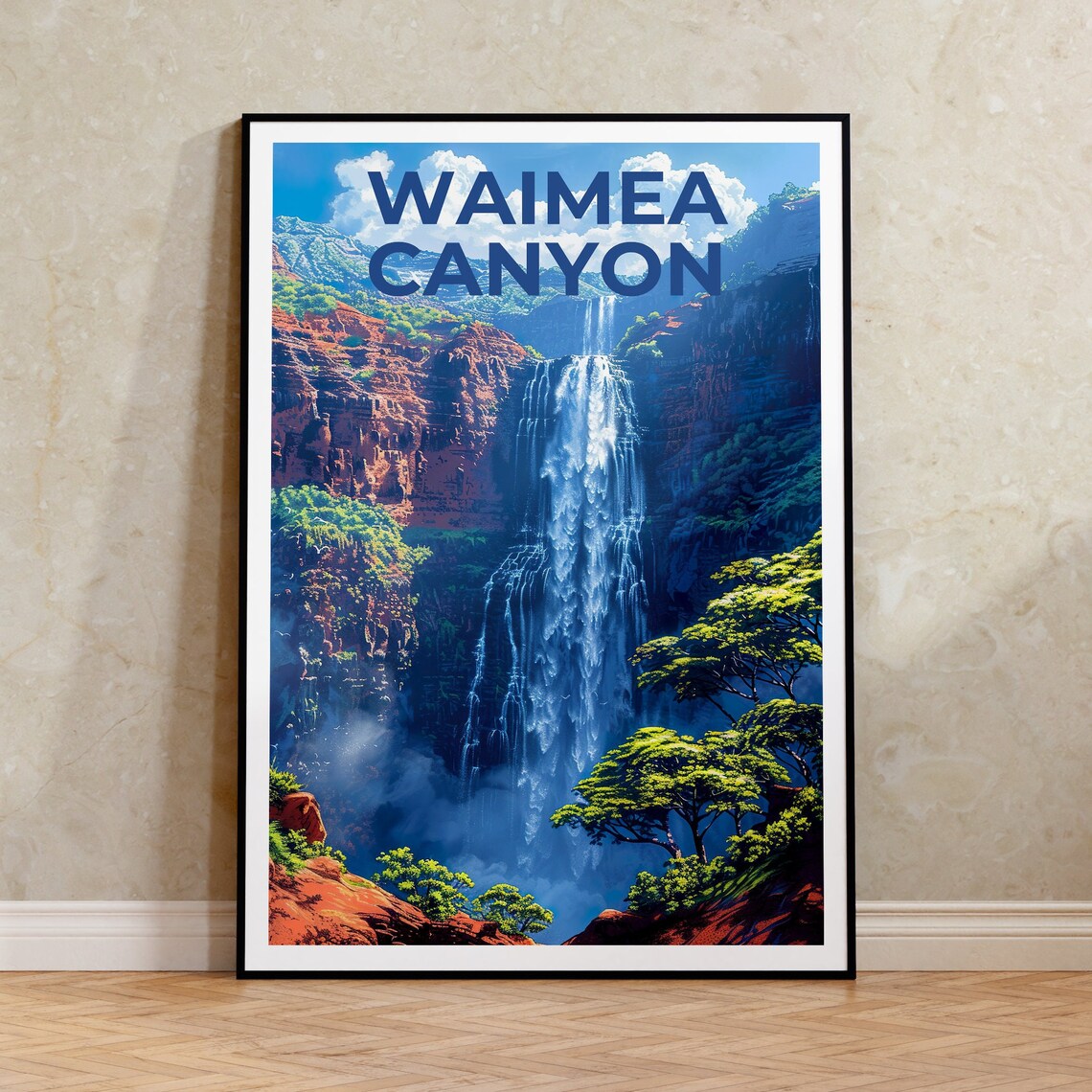 Waimea Canyon, Hawaii Travel Poster for Home Decor