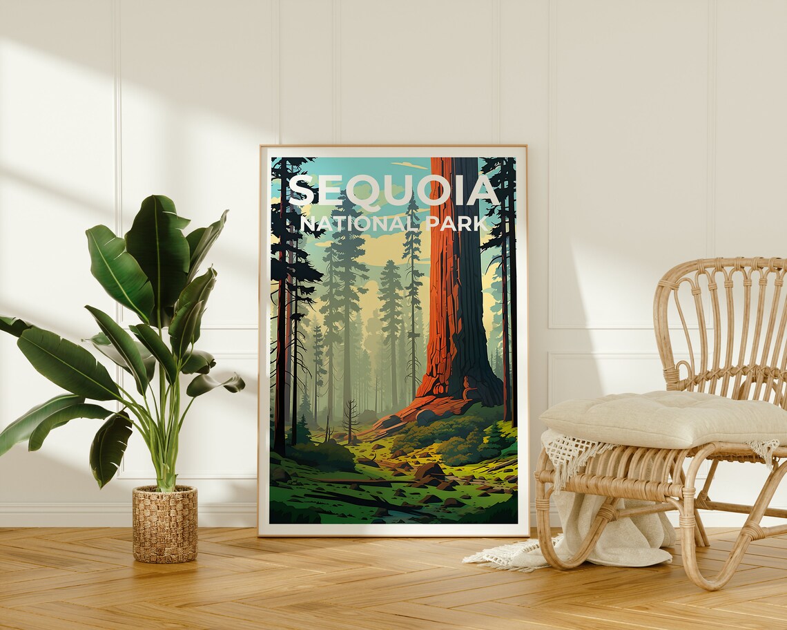 Sequoia California Travel Poster, Nature Art Print - Image 2