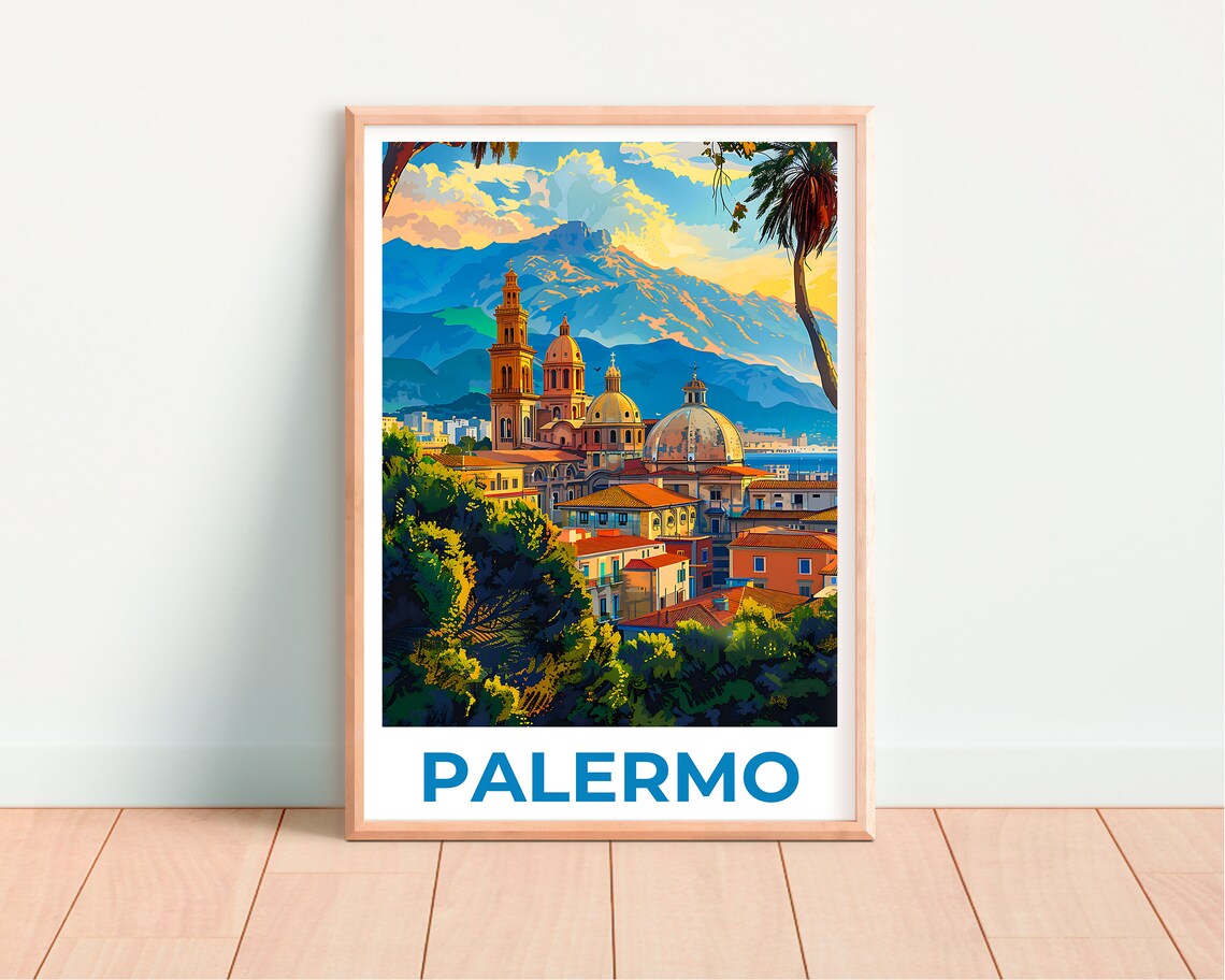 Palermo Travel Poster, Sicily Italy Art Print - Image 4