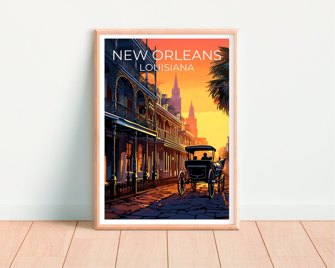 New Orleans Travel Poster, French Quarter Art Print - Image 4
