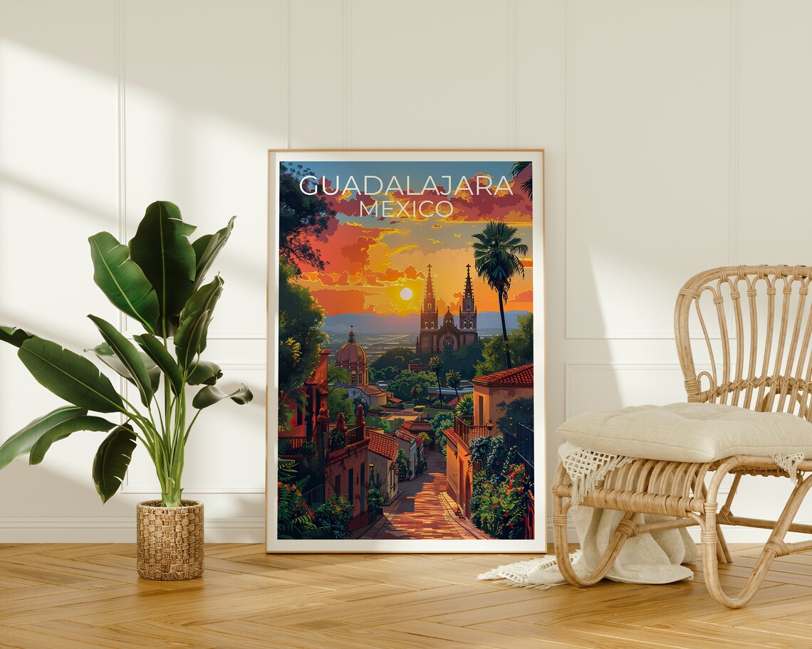 Guadalajara Travel Poster, Mexico Art Print - Image 2