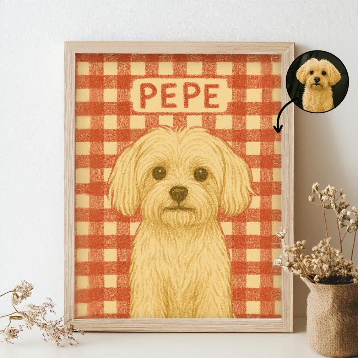Custom Badly Drawn Pet Portrait Personalized Cute Cat Unique Poster Mom Gifts For Her - Image 3