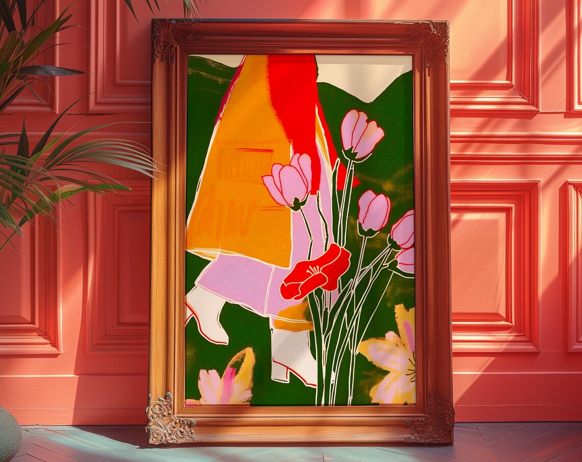 Kitsch Aesthetic Vintage 70s Retro Poster Print