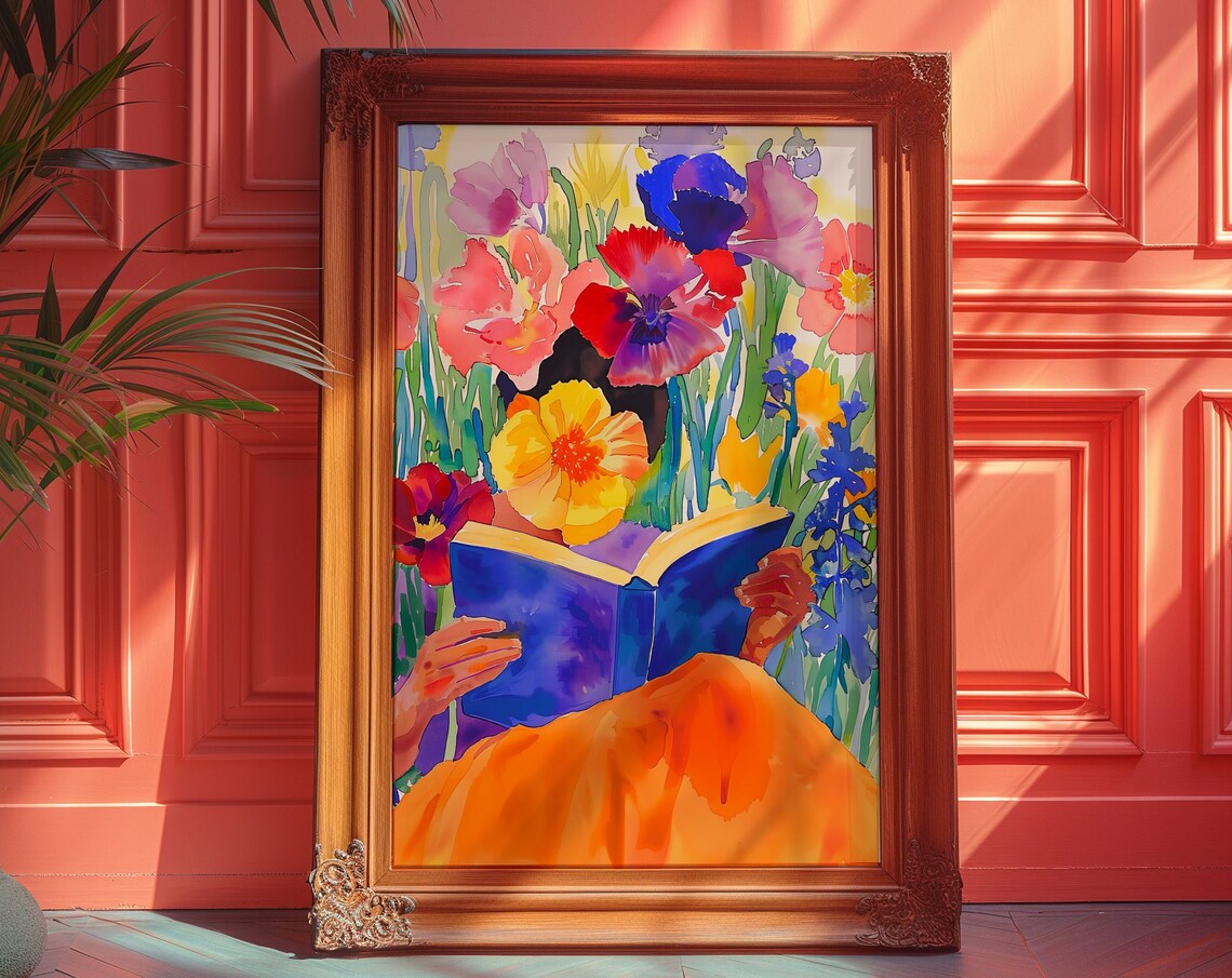 Orange Kitsch Aesthetic Vintage Poster Print