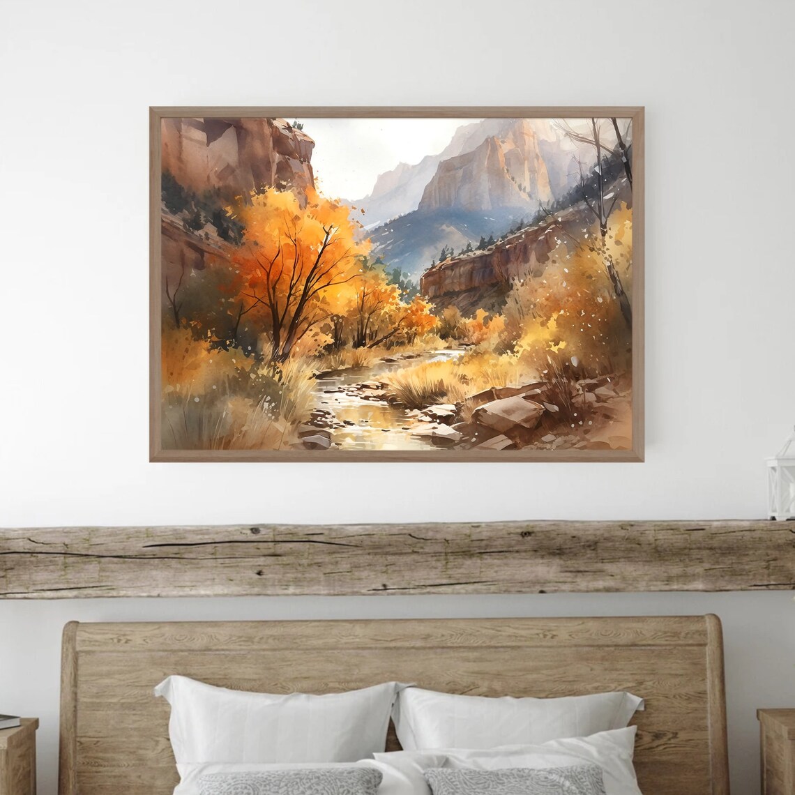 Zion Watercolor National Park Travel Poster - Image 3