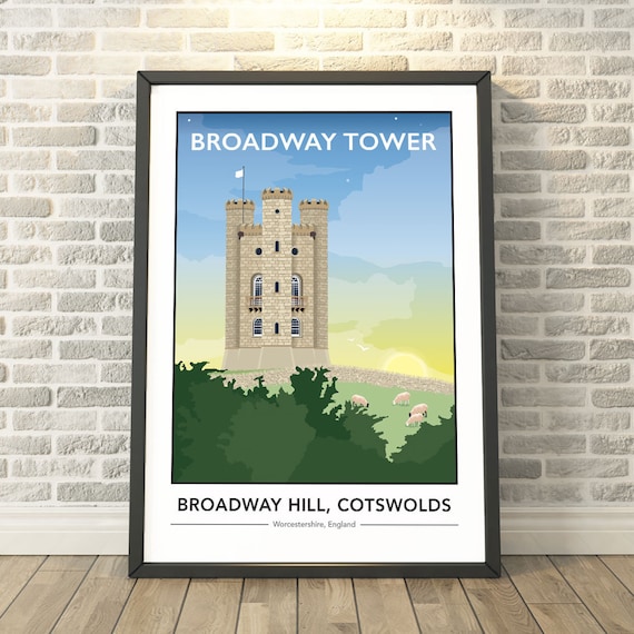 Broadway Tower on Broadway Hill Cotswolds England Travel Poster